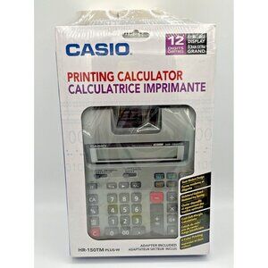 Casio HR-150TM Plus-W Desktop Printing Calculator 12 Digit XL Display NIB